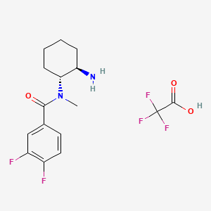 molecular formula C16H19F5N2O3 B13840194 N-[(1R,2R)-2-aminocyclohexyl]-3,4-difluoro-N-methylbenzamide;2,2,2-trifluoroacetic acid CAS No. 2751977-98-5