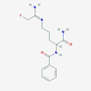 molecular formula C14H19FN4O2 B13840206 N-[1-amino-5-[(1-amino-2-fluoroethylidene)amino]-1-oxopentan-2-yl]benzamide 