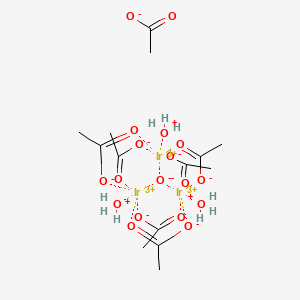molecular formula C14H30Ir3O18+3 B13840216 Trioxidanium;iridium(3+);oxygen(2-);heptaacetate 