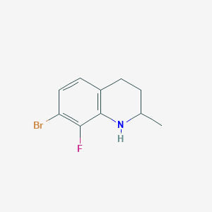 molecular formula C10H11BrFN B1384023 7-Bromo-8-fluoro-2-methyl-1,2,3,4-tetrahydroquinoline CAS No. 2323035-49-8
