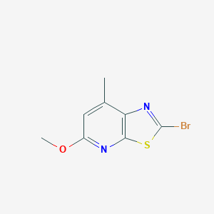 molecular formula C8H7BrN2OS B1384024 2-溴-5-甲氧基-7-甲基噻唑并[5,4-b]吡啶 CAS No. 2173068-96-5