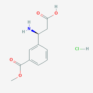 molecular formula C11H14ClNO4 B1384025 (3S)-3-amino-3-[3-(methoxycarbonyl)phenyl]propanoic acid hydrochloride CAS No. 2059917-86-9