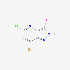 molecular formula C6H2BrClIN3 B1384026 7-Bromo-5-chloro-3-iodo-1H-pyrazolo[4,3-b]pyridine CAS No. 2170597-74-5