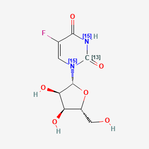 molecular formula C9H11FN2O6 B13840294 5-Fluorouridine-13C,15N2 