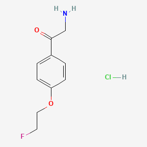 2-Amino-1-[4-(2-fluoroethoxy)phenyl]ethan-1-one hydrochloride