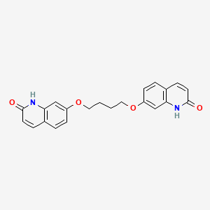 molecular formula C22H20N2O4 B1384037 7-[4-[(2-oxo-1H-quinolin-7-yl)oxy]butoxy]-1H-quinolin-2-one CAS No. 2116542-19-7