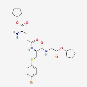 molecular formula C26H36BrN3O6S B13840397 Dicyclopentyl-S-Bromobenzene Glutathione 