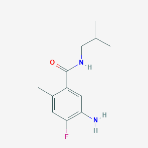 molecular formula C12H17FN2O B1384041 5-Amino-4-fluoro-N-isobutyl-2-methylbenzamide CAS No. 1876008-72-8