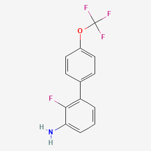 molecular formula C13H9F4NO B1384048 3-Amino-2-fluoro-4'-(trifluoromethoxy)biphenyl CAS No. 1261755-39-8
