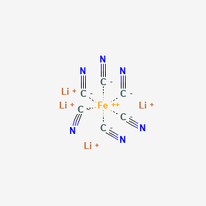 molecular formula C6FeLi4N6 B13840487 lithium hexacyanoferrate(II) 