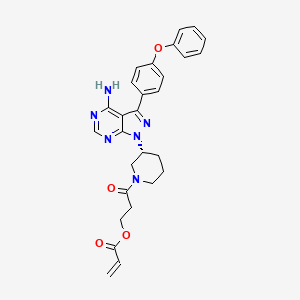molecular formula C28H28N6O4 B13840549 N-Desacryloyl N-(3-Acryloyl-propanoyl) Ibrutinib CAS No. 2244619-11-0