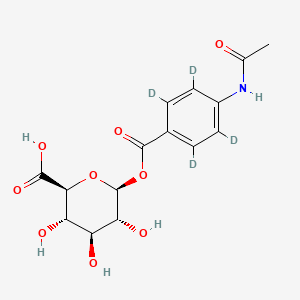 molecular formula C15H17NO9 B13840622 Acedoben-d4 Acyl-beta-D-glucuronide 
