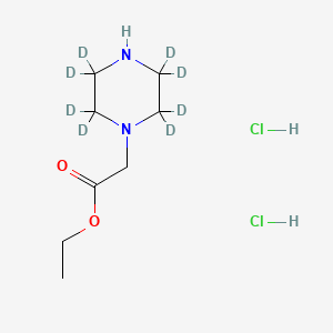 molecular formula C8H18Cl2N2O2 B13840672 Ethyl 1-piperazine-D8-acetate 2hcl 