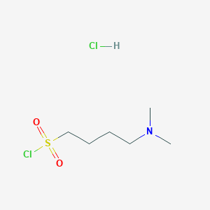 molecular formula C6H15Cl2NO2S B1384071 4-(Dimethylamino)butane-1-sulfonyl chloride hydrochloride CAS No. 2031269-50-6