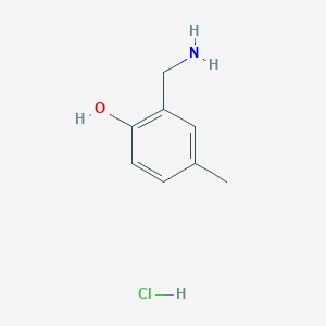 molecular formula C8H12ClNO B1384072 2-(Aminomethyl)-4-methylphenol hydrochloride CAS No. 2044714-53-4