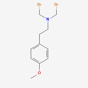 molecular formula C11H15Br2NO B13840723 N,N-Bis(bromomethyl)-2-(4-methoxyphenyl)ethanamine 