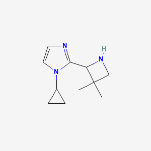 molecular formula C11H17N3 B1384077 1-cyclopropyl-2-(3,3-dimethylazetidin-2-yl)-1H-imidazole CAS No. 2060026-63-1