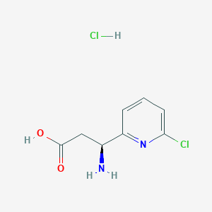 molecular formula C8H10Cl2N2O2 B1384079 (3S)-3-amino-3-(6-chloropyridin-2-yl)propanoic acid hydrochloride CAS No. 2059911-97-4
