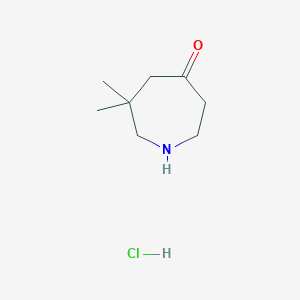 molecular formula C8H16ClNO B1384082 6,6-Dimethylazepan-4-one hydrochloride CAS No. 2031268-83-2
