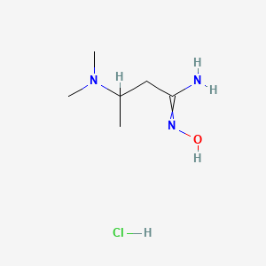 molecular formula C6H16ClN3O B1384084 3-(dimethylamino)-N'-hydroxybutanimidamide hydrochloride CAS No. 2060523-83-1