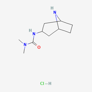 molecular formula C10H20ClN3O B1384089 1-{8-Azabicyclo[3.2.1]octan-3-yl}-3,3-dimethylurea hydrochloride CAS No. 2060042-85-3