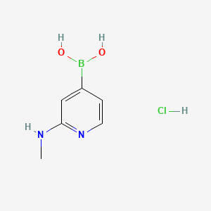 molecular formula C6H10BClN2O2 B13840901 B-[2-(Methylamino)-4-pyridinyl]boronic Acid Hydrochlroide Hydrate 