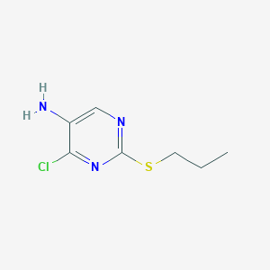 molecular formula C7H10ClN3S B13840925 4-Chloro-2-(propylthio)pyrimidin-5-amine CAS No. 2518048-22-9