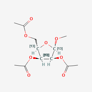 molecular formula C12H18O8 B13840942 Methyl beta-D-Ribofuranoside 2,3,5-Triacetate-13C4 