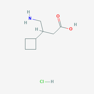 molecular formula C8H16ClNO2 B1384096 4-氨基-3-环丁基丁酸盐酸盐 CAS No. 271579-92-1