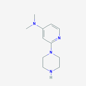 molecular formula C11H18N4 B13840973 N,N-dimethyl-2-piperazin-1-ylpyridin-4-amine 