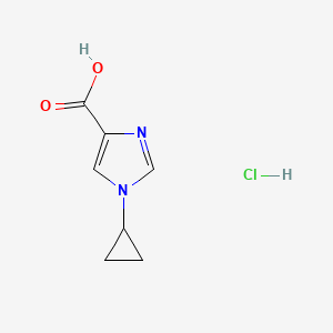 molecular formula C7H9ClN2O2 B1384098 1-cyclopropyl-1H-imidazole-4-carboxylic acid hydrochloride CAS No. 2044797-07-9