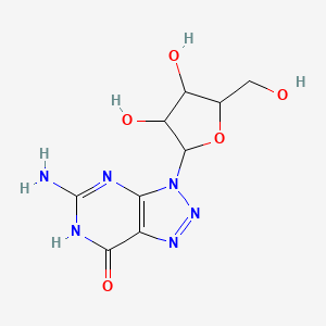 molecular formula C9H12N6O5 B1384102 5-amino-3-[3,4-dihydroxy-5-(hydroxymethyl)oxolan-2-yl]-6H-triazolo[4,5-d]pyrimidin-7-one CAS No. 2133-80-4