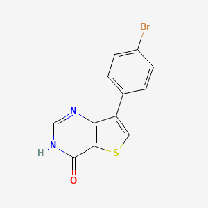 molecular formula C12H7BrN2OS B1384104 7-(4-bromophenyl)thieno[3,2-d]pyrimidin-4(3H)-one CAS No. 827614-31-3