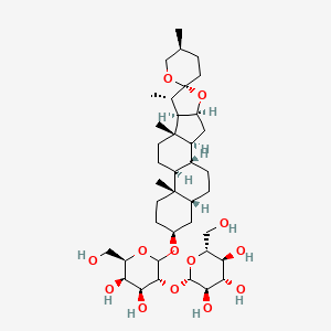 molecular formula C39H64O13 B13841051 (2S,3R,4S,5S,6R)-2-[(3R,4S,5R,6R)-4,5-dihydroxy-6-(hydroxymethyl)-2-[(1R,2S,4S,5'S,6R,7S,8R,9S,12S,13S,16S,18R)-5',7,9,13-tetramethylspiro[5-oxapentacyclo[10.8.0.02,9.04,8.013,18]icosane-6,2'-oxane]-16-yl]oxyoxan-3-yl]oxy-6-(hydroxymethyl)oxane-3,4,5-triol 