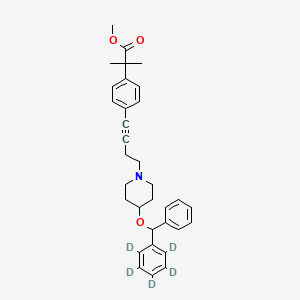 molecular formula C33H37NO3 B13841055 Methyl 2-methyl-2-[4-[4-[4-[(2,3,4,5,6-pentadeuteriophenyl)-phenylmethoxy]piperidin-1-yl]but-1-ynyl]phenyl]propanoate 