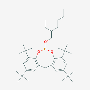 B138411 2,2'-Methylenebis(4,6-di-tert-butylphenyl) 2-ethylhexyl phosphite CAS No. 126050-54-2