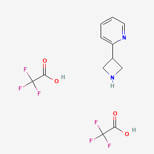 molecular formula C12H12F6N2O4 B1384110 2-(azetidin-3-yl)pyridine;2,2,2-trifluoroacetic acid CAS No. 2044838-66-4