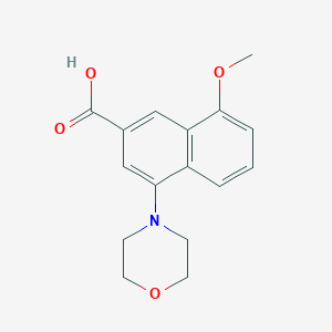 molecular formula C16H17NO4 B13841158 8-Methoxy-4-(morpholin-4-yl)naphthalene-2-carboxylic acid CAS No. 921761-09-3