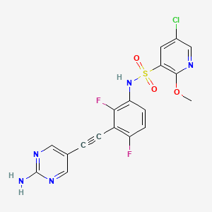 molecular formula C18H12ClF2N5O3S B1384116 GCN2iB 