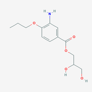 molecular formula C13H19NO5 B1384117 2,3-Dihydroxypropyl 3-amino-4-propoxybenzoate CAS No. 2102411-30-1