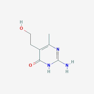 molecular formula C7H11N3O2 B1384118 2-氨基-5-(2-羟乙基)-6-甲基嘧啶-4(3H)-酮 CAS No. 6940-45-0