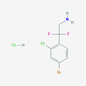 2-(4-Bromo-2-chlorophenyl)-2,2-difluoroethan-1-amine hydrochloride