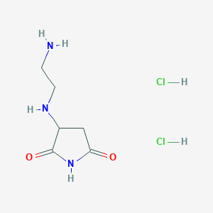 molecular formula C6H13Cl2N3O2 B1384123 3-[(2-Aminoethyl)amino]pyrrolidine-2,5-dione dihydrochloride CAS No. 2059937-65-2