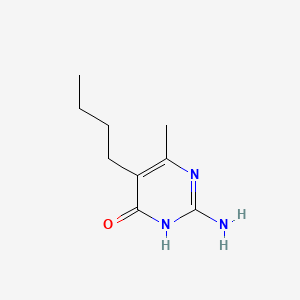 molecular formula C9H15N3O B1384128 2-Amino-5-butyl-6-methylpyrimidin-4-ol CAS No. 4038-64-6