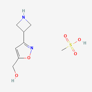 B1384130 [3-(Azetidin-3-yl)-1,2-oxazol-5-yl]methanol, methanesulfonic acid CAS No. 2060047-28-9
