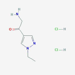 molecular formula C7H13Cl2N3O B1384132 2-amino-1-(1-ethyl-1H-pyrazol-4-yl)ethan-1-one dihydrochloride CAS No. 2059941-87-4