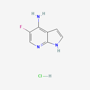 molecular formula C7H7ClFN3 B13841348 5-Fluoro-1H-pyrrolo[2,3-b]pyridin-4-amine Hydrochloride 