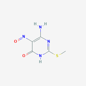 molecular formula C5H6N4O2S B1384137 4-氨基-6-羟基-2-甲硫基-5-亚硝基嘧啶 CAS No. 43005-49-8