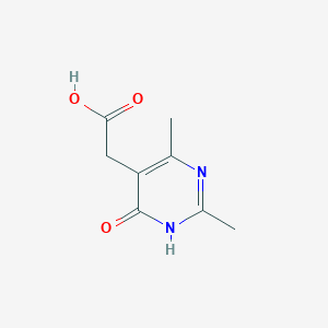 molecular formula C8H10N2O3 B1384138 (4-Hydroxy-2,6-dimethyl-pyrimidin-5-yl)-acetic acid CAS No. 5536-40-3