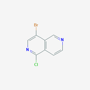 molecular formula C8H4BrClN2 B1384141 4-Bromo-1-chloro-2,6-naphthyridine CAS No. 2231674-71-6